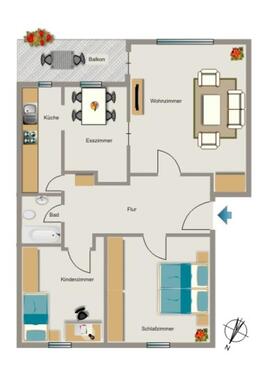 Foto - 3.5 Zimmer Etagenwohnung zur Miete in Bottrop