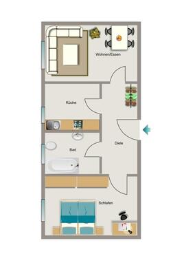 Foto - 2.5 Zimmer Erdgeschoßwohnung zur Miete in Oberhausen