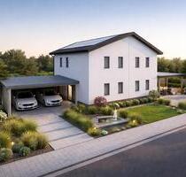 Moderne Doppelhaushälfte, schlüsselfertig inkl. Grundstück - Flachslanden