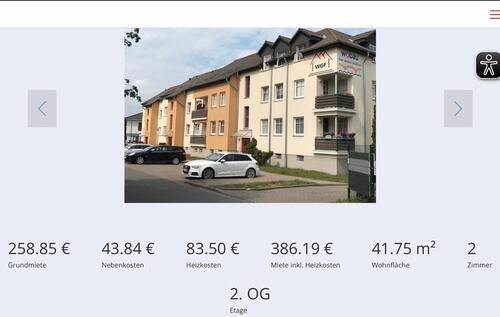 Foto - 2 Zimmer Dachgeschoßwohnung zur Miete in Staßfurt