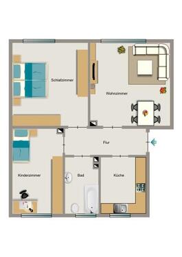 Foto - 3.5 Zimmer Erdgeschoßwohnung in Dortmund
