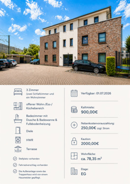 Foto - 3-Zimmer-Erdgeschosswohnung mit Terrasse in Oldenburg-Bürgerfelde