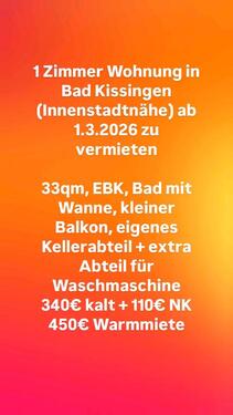 Foto - 1 Zimmer Wohnung - 450,00&nbsp;EUR Kaltmiete, ca.&nbsp; 33,00&nbsp;m&sup2;