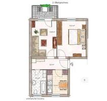 2,5 Raum Wohnung in Bergerhausen - Essen Stadtbezirk IX