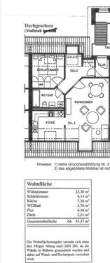 Foto - Helle 2-Zimmer-Dachgeschosswohnung mit Einbauküche