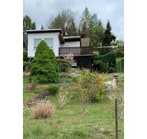 Gartengrundstück mit Bungalow und Terrasse unterkellert - Grünhainichen