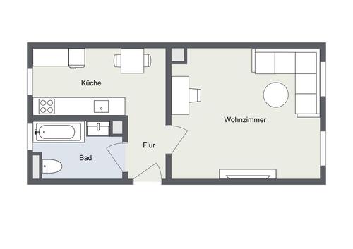 Foto - 1 Zimmer Etagenwohnung zur Miete in Nürnberg