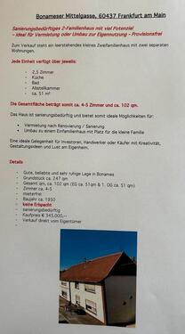 Foto - Einfamilienhaus zum Kaufen in Frankfurt am Main