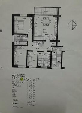 Foto - Wohnung 4 Zimmer Küche Bad Balkon