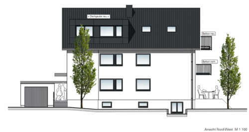 Foto - Moderne DG-Wohnung im Atelier-Stil mit Balkon & Ausblick