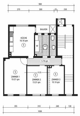 Foto - 3ZKB -Wohnung mit Balkon in der Mainzer Neustadt – direkt am F