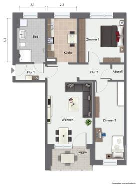 Foto - 3 Zimmer Etagenwohnung zur Miete in Greifswald