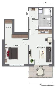 Foto - 2 Zimmer Etagenwohnung zur Miete in Greifswald