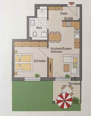 Foto - 2 Zimmer Erdgeschoßwohnung zur Miete in Roding