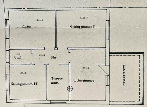 Foto - Wohnung 3 Zimmer Küche Bad - 723,00&nbsp;EUR Kaltmiete, ca.&nbsp; 62,00&nbsp;m&sup2;