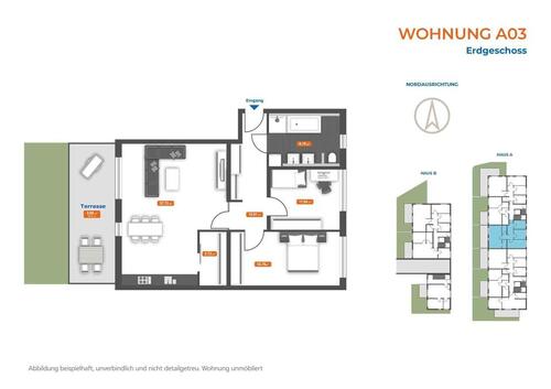 Foto - 3 Zimmer Erdgeschoßwohnung zur Miete in Straubing