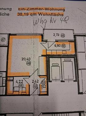 Foto - 1,5 Zimmer ETW zur Miete - 540,00&nbsp;EUR Kaltmiete, ca.&nbsp; 38,19&nbsp;m&sup2;