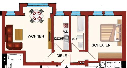Foto - 2 Zimmer Etagenwohnung zur Miete in Naumburg (Saale)
