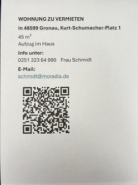 Foto - Wohnung in 48599 Gronau - 400,00&nbsp;EUR Kaltmiete, ca.&nbsp; 45,00&nbsp;m&sup2;