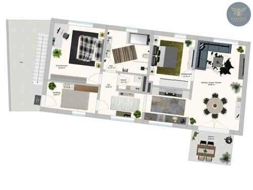 Foto - 3 Zimmer Etagenwohnung zur Miete in Neuburg am Inn