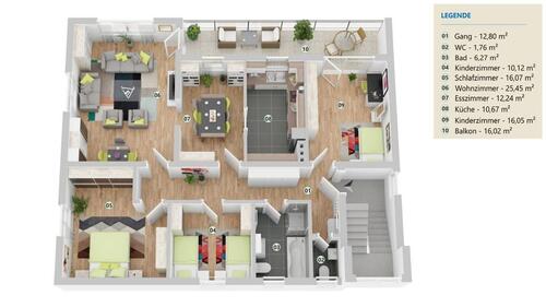 Foto - sanierte 5-Zi.-Wohnung, 110 m², Balkon, Garten, 3 SP, EBK, Keller