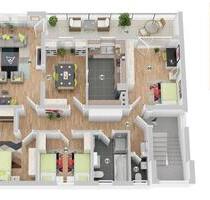 sanierte 5-Zi.-Wohnung, 110 m², Balkon, Garten, 3 SP, EBK, Keller - Maßbach