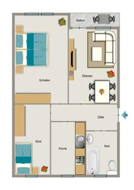 Foto - 3.5 Zimmer Etagenwohnung zur Miete in Kamp-Lintfort
