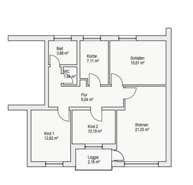 Foto - Hannover- 4 Zimmer Wohnung - 610,00 EUR Kaltmiete,