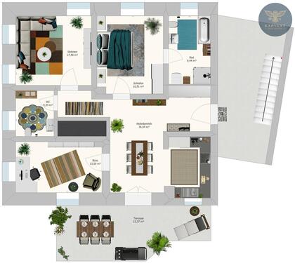 Foto - 4 Zimmer Etagenwohnung zur Miete in Neuburg am Inn