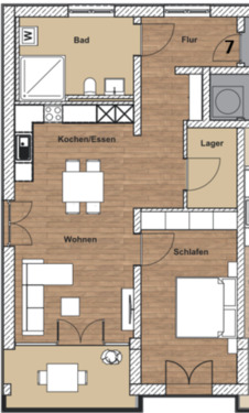 Foto - 2.5 Zimmer Etagenwohnung zur Miete in Kleinheubach