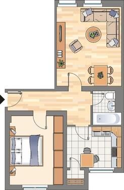 Foto - 2-Zimmerwohnung mit neuen Bad und Boden