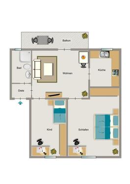 Foto - 3.5 Zimmer Etagenwohnung zur Miete in Recklinghausen