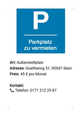 Foto - Stellplatz zu vermieten - 45,00&nbsp;EUR Miete,