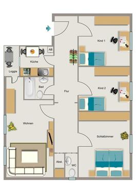 Foto - 4.5 Zimmer Erdgeschoßwohnung zur Miete in Kamp-Lintfort