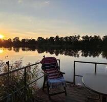 Terrasse Garten Seegrundstück Bootssteg - Wandlitz