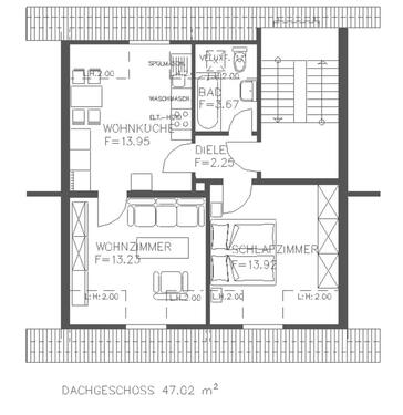 Foto - Tolle 2-Zimmer-DG-Wohnung in Velbert Nähe Herminghauspark