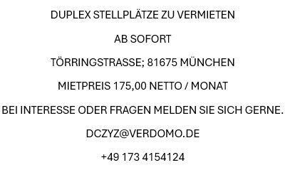 Foto - DUPLEX STELLPLÄTZE ZU VERMIETEN