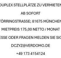 DUPLEX STELLPLÄTZE ZU VERMIETEN - München Au-Haidhausen