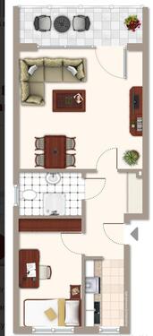 Foto - Frisch sanierte 2-Zimmer-Wohnung mit Balkon & Parkplatz