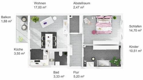 Foto - Traumlage am Frohnhof - 3 Zimmer Wohnung