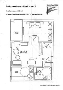 Foto - Betreutes Wohnen 2 Zimmer Wohnung 2.OG mit Balkon