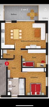 Foto - 3 Zimmer Wohnung in Donaustauf - 1.320,00&nbsp;EUR Kaltmiete, ca.&nbsp; 83,00&nbsp;m&sup2;