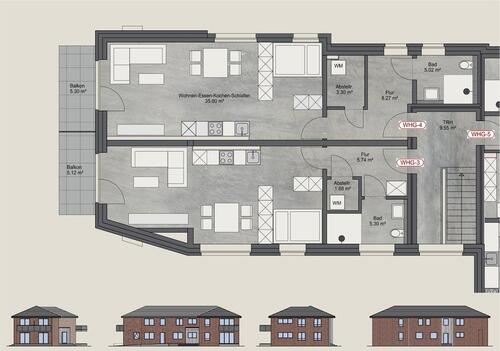 Foto - Einraumwohnung (1.OG, mit Balkon) in ruhiger Lage in Epe