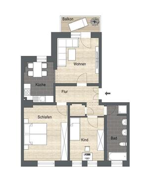 Foto - 3 Zimmer Etagenwohnung zur Miete in Dresden