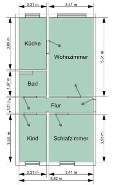 Foto - 3 Zimmer Etagenwohnung zur Miete in Wurzbach