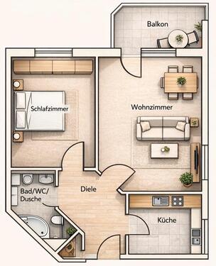 Foto - 2-Zimmer Wohnung in Winterberg-Niedersfeld zu vermieten