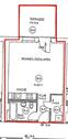 Foto - 1 Raum-Wohnung, 45 m², Westseite - mit Terrasse im schönen Park