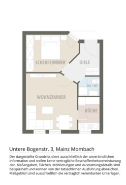 Foto - 2 ZBK Wohnung in Mainz - 1.300,00&nbsp;EUR Kaltmiete, ca.&nbsp; 43,00&nbsp;m&sup2;