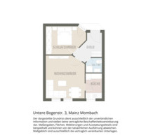 2 ZBK Wohnung in Mainz - 1.300,00&nbsp;EUR Kaltmiete, ca.&nbsp; 43,00&nbsp;m&sup2; in Mainz (PLZ: 55120) Mombach