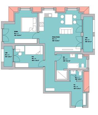 Foto - 3 Zimmer Etagenwohnung zur Miete in Dillingen an der Donau
